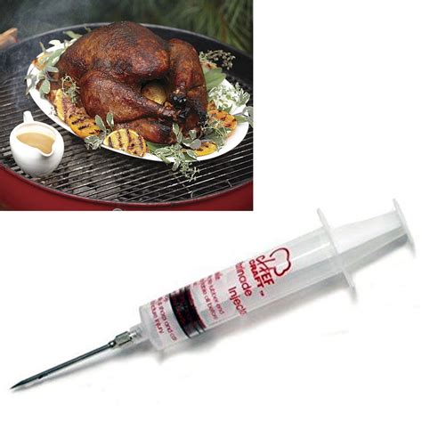 13lbs60gan egg) turkey injector syringe kit; ultra compact package (Slide Card), easy to put into your backpackstorage bag; all in one portable package, easy to carry for party activities indoors cooking, holiday dinners, baking, toasting, roasting, and outdoors BBQ. . Turkey injector walmart